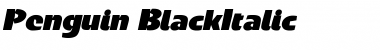 Download Penguin Black Italic Font