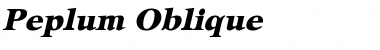Download Peplum Oblique Font