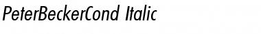 Download PeterBeckerCond Italic Font