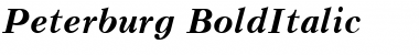 Download Peterburg BoldItalic Font