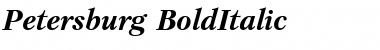 Download Petersburg BoldItalic Font