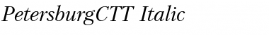 Download PetersburgCTT Italic Font