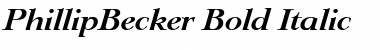 Download PhillipBecker Bold Italic Font