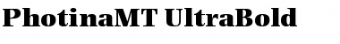 Download PhotinaMT-UltraBold Font