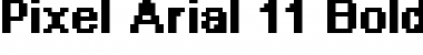 Download Pixel Arial 11 Bold Font