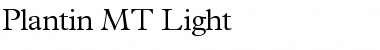 Download Plantin MT Light Font