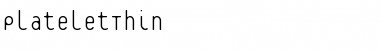 Download PlateletThin Font
