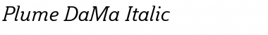 Download Plume DaMa Italic Font