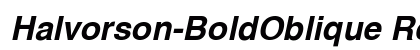 Halvorson-BoldOblique Regular preview
