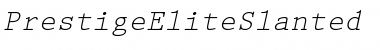 Download PrestigeEliteSlanted Font