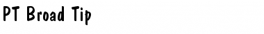 Download PT Broad Tip Font Download PT Broad Tip Font