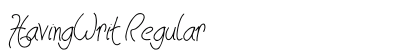 HavingWrit Regular preview