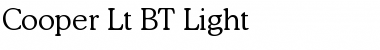 Download Cooper Lt BT Light Font