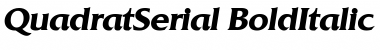 Download QuadratSerial BoldItalic Font