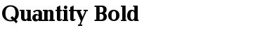 Download Quantity Bold Font