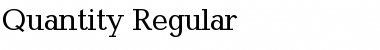 Download Quantity Regular Font