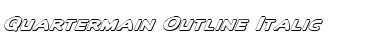 Download Quartermain Outline Italic Outline Italic Font