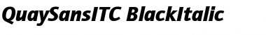 Download QuaySansITC Black Italic Font