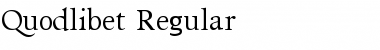 Download Quodlibet Regular Font