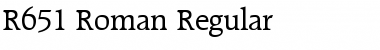Download R651-Roman Regular Font