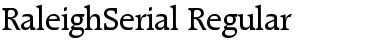 Download RaleighSerial Font