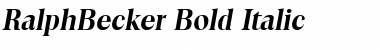 Download RalphBecker Bold Italic Font