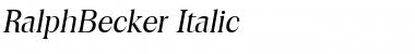 Download RalphBecker Italic Font