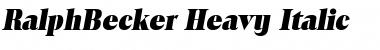 Download RalphBecker-Heavy Italic Font