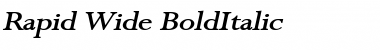 Download Rapid Wide BoldItalic Font