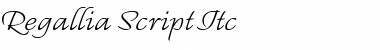 Download Regallia Script Itc Regular Font