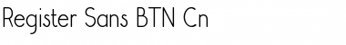 Download Register Sans BTN Cn Regular Font