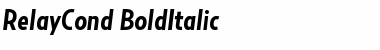 Download RelayCond-BoldItalic Regular Font
