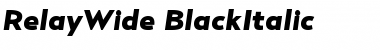 Download RelayWide-BlackItalic Regular Font