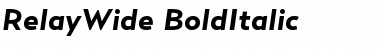 Download RelayWide-BoldItalic Regular Font