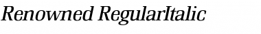 Download Renowned RegularItalic Font