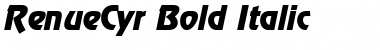 Download RenueCyr Bold Italic Font