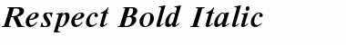 Download Respect Bold Italic Font