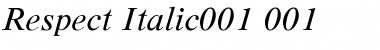 Download Respect Italic Font