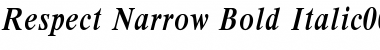 Download Respect Narrow Bold Italic Font