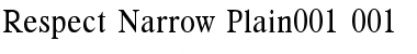 Download Respect Narrow Plain Font