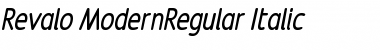 Download Revalo ModernRegular Italic Regular Font