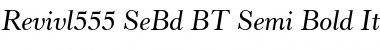 Download Revivl555 SeBd BT Semi Bold Italic Font