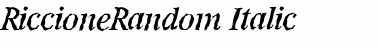 Download RiccioneRandom Italic Font