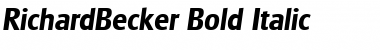 Download RichardBecker Bold Italic Font