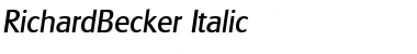 Download RichardBecker Italic Font