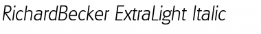 Download RichardBecker-ExtraLight Italic Font