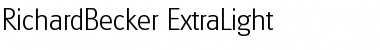 Download RichardBecker-ExtraLight Regular Font