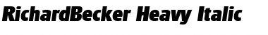 Download RichardBecker-Heavy Italic Font