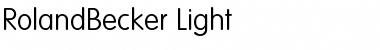Download RolandBecker-Light Font