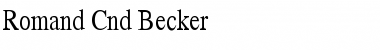 Download Romand Cnd Becker Normal Font